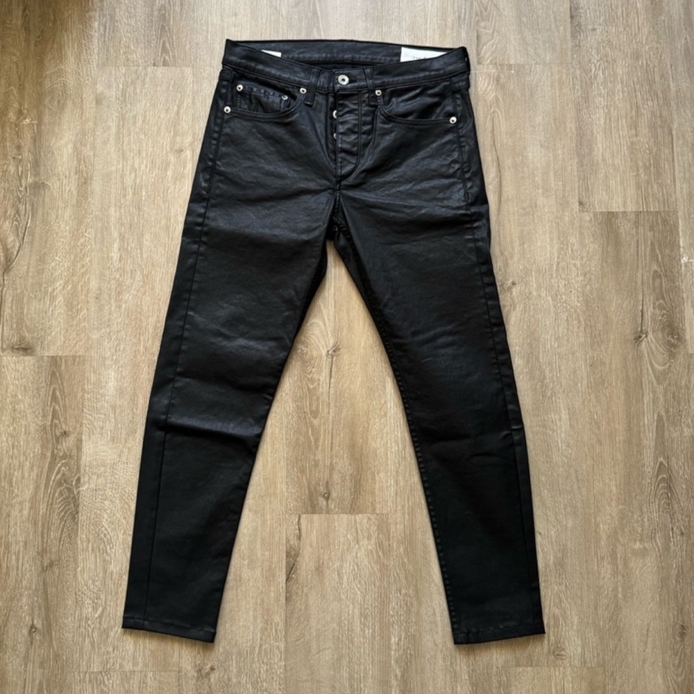 NWOT Rag and Bone Nina Coated Extra Slim Black Jeans SZ 29 - Picture 5 of 7